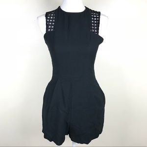 Finders keepers black sleeveless romper sz S